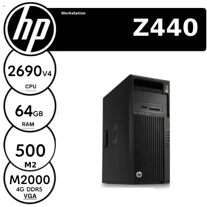 کیس رندرینگ Hp Workstation Z440/E5 2690 v4 (500GB) استوک