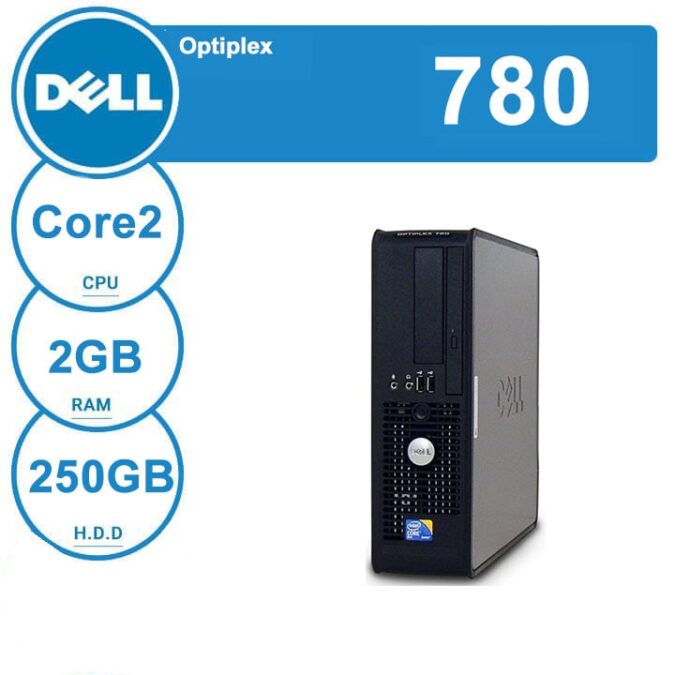 کیس کامپیوتر 780 DELL استوک با پردازنده core2