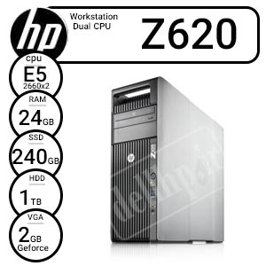ورک استیشن hp workstation z620 dual cpu استوک