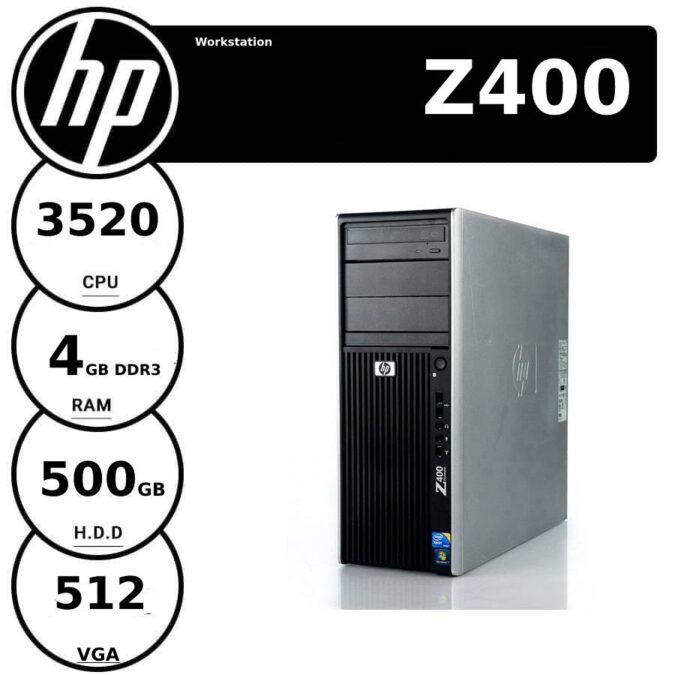 کیس ایستگاه کاری استوک HP Workstation Z400 -مخصوص طراحی وفتوشاپ