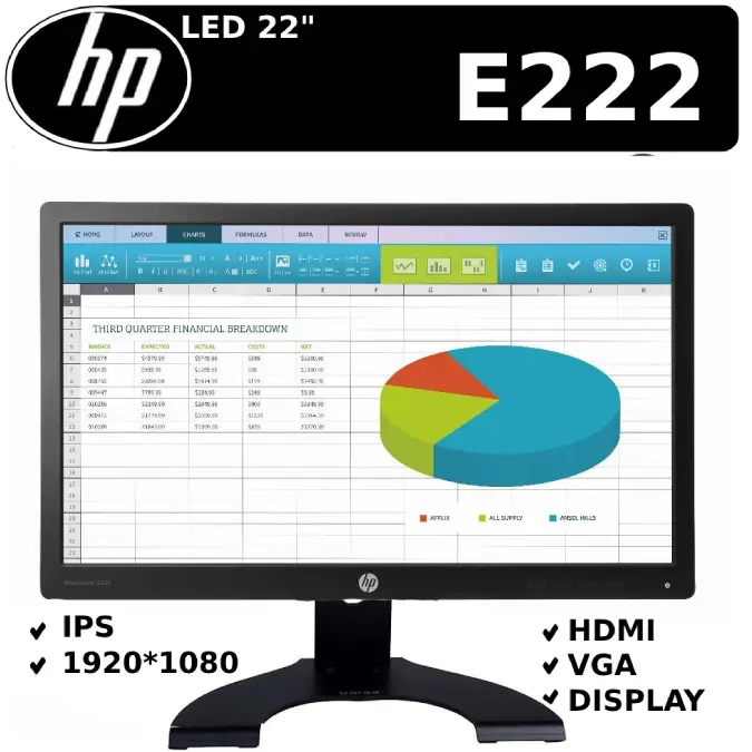 مانیتور استوک اچ پی مدل HP EliteDisplay E222